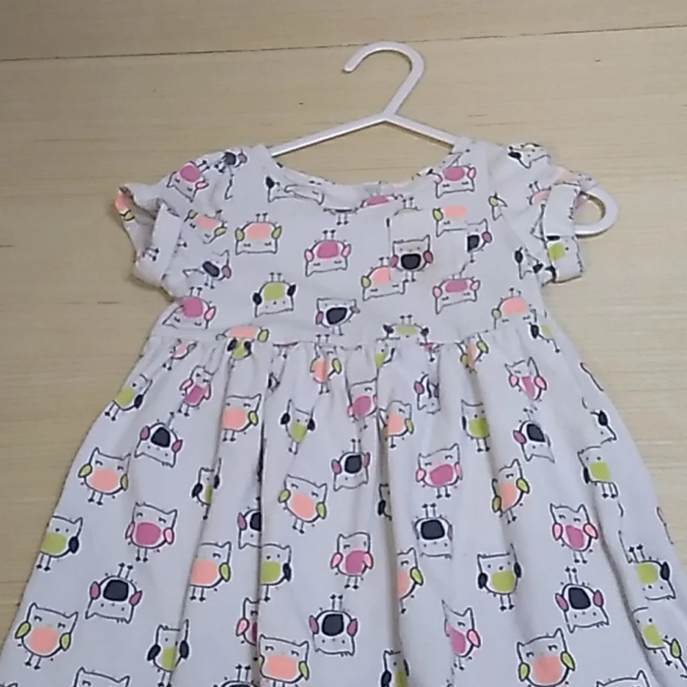 Circo Girls Dress in size 12 months white with Owls on the dress. 100% cotton